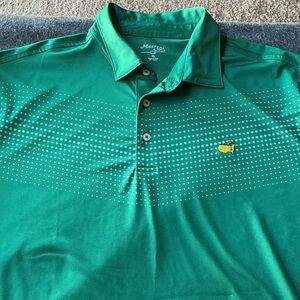 Masters Green Polo with White Pattern